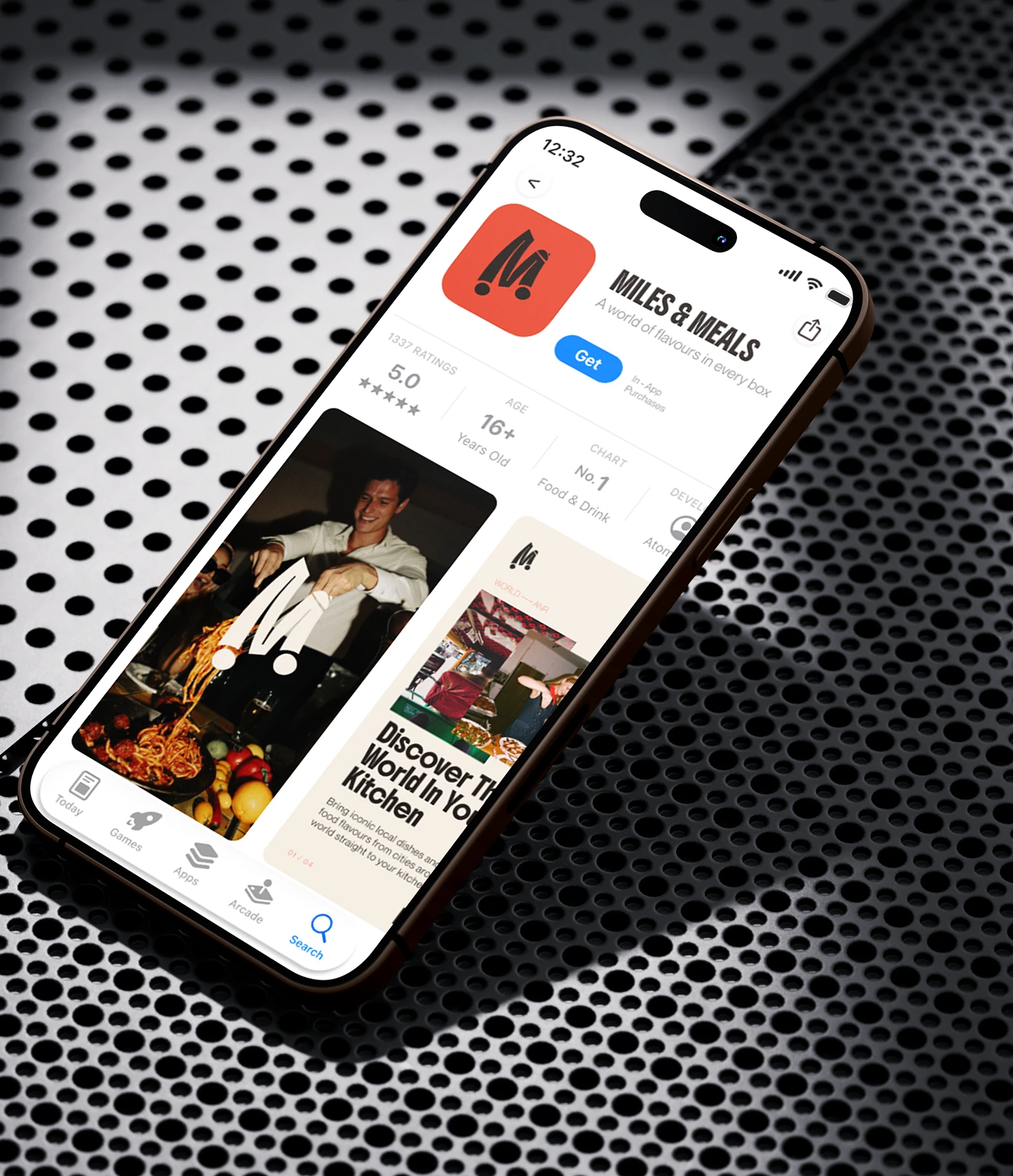The Miles & Meals app on a phone